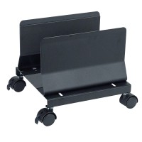 Aidata Cs001Eb Metal Mobile Desktop Cpu Holder Stand, Black, Adjustable From 5.25