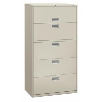 Hon Brigade 600 H685 Lateral File 36 X 18 X 67 5 Drawers Finish Light Gray