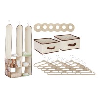 Delta Children 24 Piece Nursery Closet Organizer, Beige