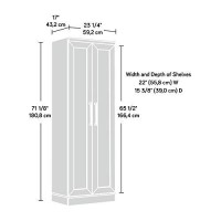 Sauder Homeplus Storage Pantry Cabinets, L: 23.31