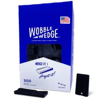 Wobble Wedges Rigid Plastic Shims, 300 Pack - Made In Usa - Multi-Purpose Shim Wedges For Home Improvement & Work - Plastic Wedge, Table Shims, Toilet Shims, Furniture Levelers & Leveling Feet - Black