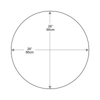 Dulles Glass 26 Round Glass Table Top Tempered 14 Thick Flat Polished Glass