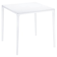 Compamia Mango 28 Square Patio Dining Table In White, Commercial Grade