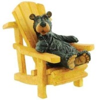 Willie Bear Relaxing In Adirondack Chair