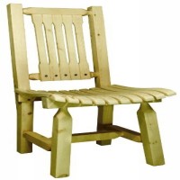 Homestead Collection Patio Chair, Clear Exterior Finish