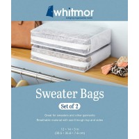 Whitmor Set Of 2 Sweater Bag White 2 Count Pack Of 1