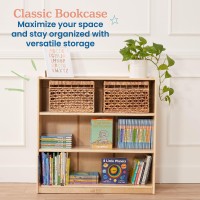 Ecr4Kids Classic Bookcase, 36In, Adjustable Bookshelf, Natural