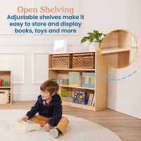 Ecr4Kids Classic Bookcase, 36In, Adjustable Bookshelf, Natural