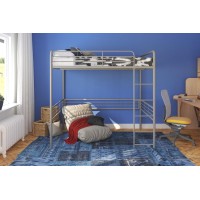 Dhp Tommy Full Metal Loft Bed Silver