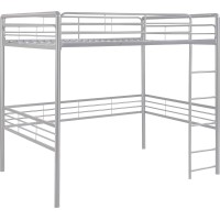 Dhp Tommy Full Metal Loft Bed Silver