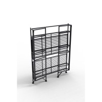 Convenience Concepts Designs2Go Xtra Storage 3Tier Wide Folding Metal Shelf Black