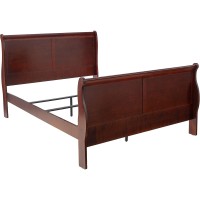 Acme Furniture Louis Philippe Iii Traditional Wood Sleigh Queen Bed In Cherry