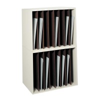 Safco Products 3030 Art Storage Rack, 8 Vertical Compartments, White