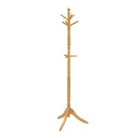 Natural Wood Swivel Coat Rack