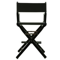 Casual Home 24 Directors Chair Black Framewith Black Canvas Counter Height