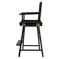 Casual Home 24 Directors Chair Black Framewith Black Canvas Counter Height