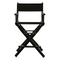 Casual Home 24 Directors Chair Black Framewith Black Canvas Counter Height