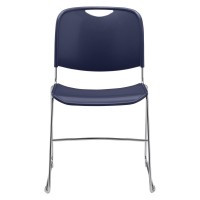 Nps 8500 Series Ultra-Compact Plastic Stack Chair, Navy Blue