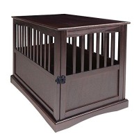 Casual Home Wooden Large Pet Crate, End Table, Espresso