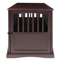 Casual Home Wooden Large Pet Crate, End Table, Espresso