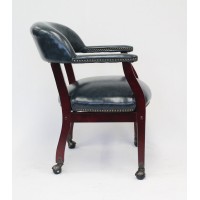 Boss Office Products Traditional Captain'S Guest Arm Chair With Casters