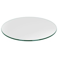 Dulles Glass 39 Round Glass Table Top Tempered 38 Thick Pencil Polished Glass