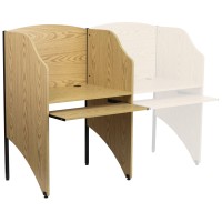 Flash Furniture Kevin Starter Study Carrel In Oak Finish