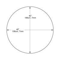 Dulles Glass 42 Round Glass Table Top Tempered 14 Thick Flat Polished Glass Centerumbrella Hole