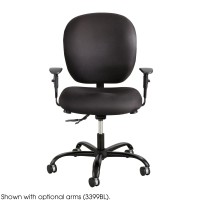 Safco Products 3391Bl Alday 24-7 Task Chair (Optional Arms Sold Separately), Black