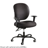 Safco Products 3391Bl Alday 24-7 Task Chair (Optional Arms Sold Separately), Black