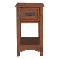 Signature Design by Ashley Breegin New Traditional Wooden Chair Side End Table with 1 Drawer and 1 Fixed Shelf, Brown