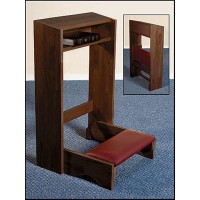 Church Travel Wood Folding Prayer Kneeler Walnut Finish