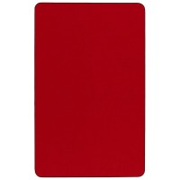 Flash Furniture 30''W X 48''L Rectangular Red Thermal Laminate Activity Table - Height Adjustable Short Legs