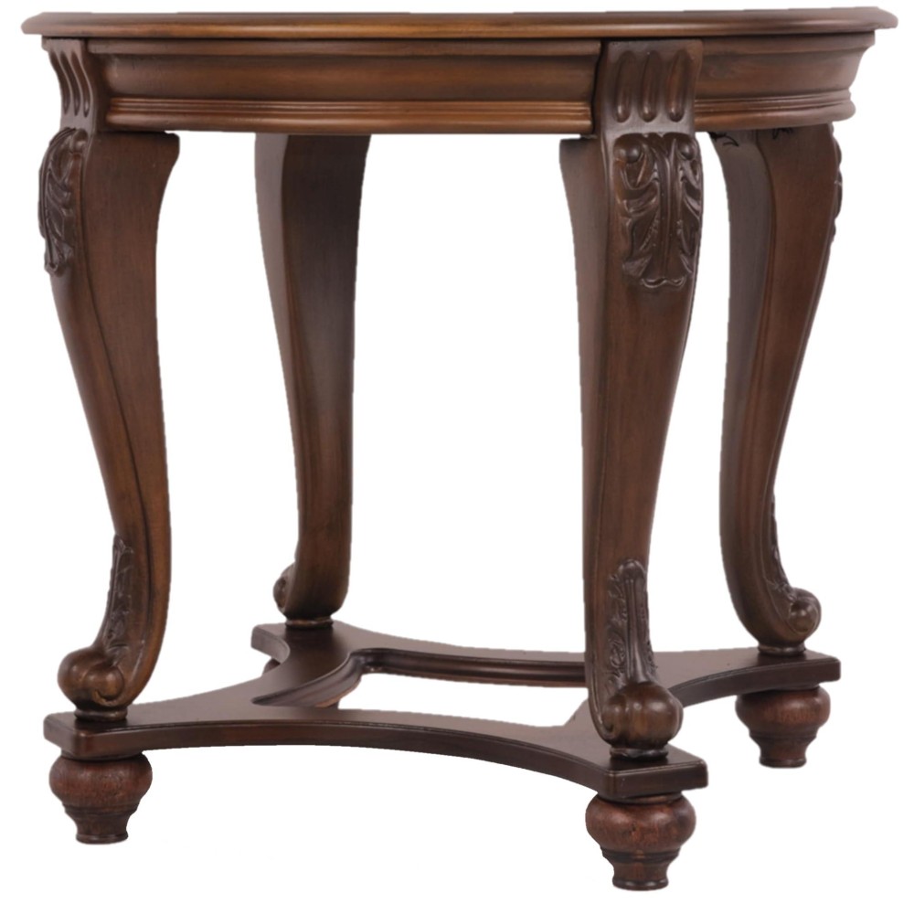 Signature Design by Ashley T499-6 Round End Table, 0, Dark Brown