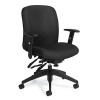 Global Truform Medium Back Multi Tilter Office Chair In Ebony