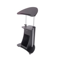 Techni Mobili Sit-To-Stand Mobile Medical Laptop Computer Cart, Black, Adjustable Height, B005