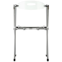 Modway Telescope Acrylic Folding Kitchen And Dining Room Chair In Clear