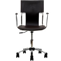 Modway Studio Faux Leather Swivel Task Office Chair In Brown