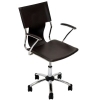 Modway Studio Faux Leather Swivel Task Office Chair In Brown