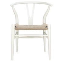 Modway Amish Mid-Century Wood Kitchen And Dining Room Chair In White