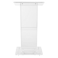 Oklahoma Sound 401S Acrylic Lectern With Shelf, Clear