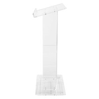 Oklahoma Sound 401S Acrylic Lectern With Shelf, Clear