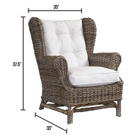 Padmas Plantation Wing Chair, One Size, White