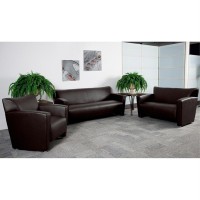 Hercules Majesty Series Reception Set In Brown Leathersoft