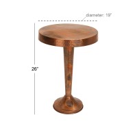 Deco 79 Benzara 26901 Vintage Inspire Metal Copper Accent, Side Table 19