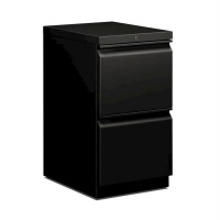 Hon Brigade Mobile Pedestal 2 File Drawers Full Radius Pull 15W X 1978D X 28H Black Finish