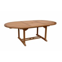 Anderson Teak Bahama Oval Extension Table Extra Thick Wood, 87-Inch