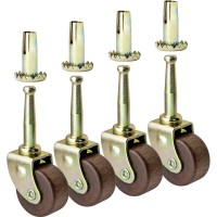 Rockler Hardwood Swivel Caster Wheels (Pack Of 4)