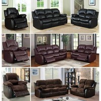 Homelegance Resonance 83 Bonded Leather Double Reclining Sofa, Brown
