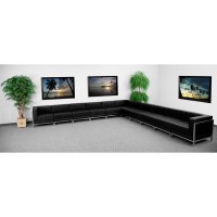 HERCULES Imagination Series Black LeatherSoft Sectional Configuration, 11 Pieces